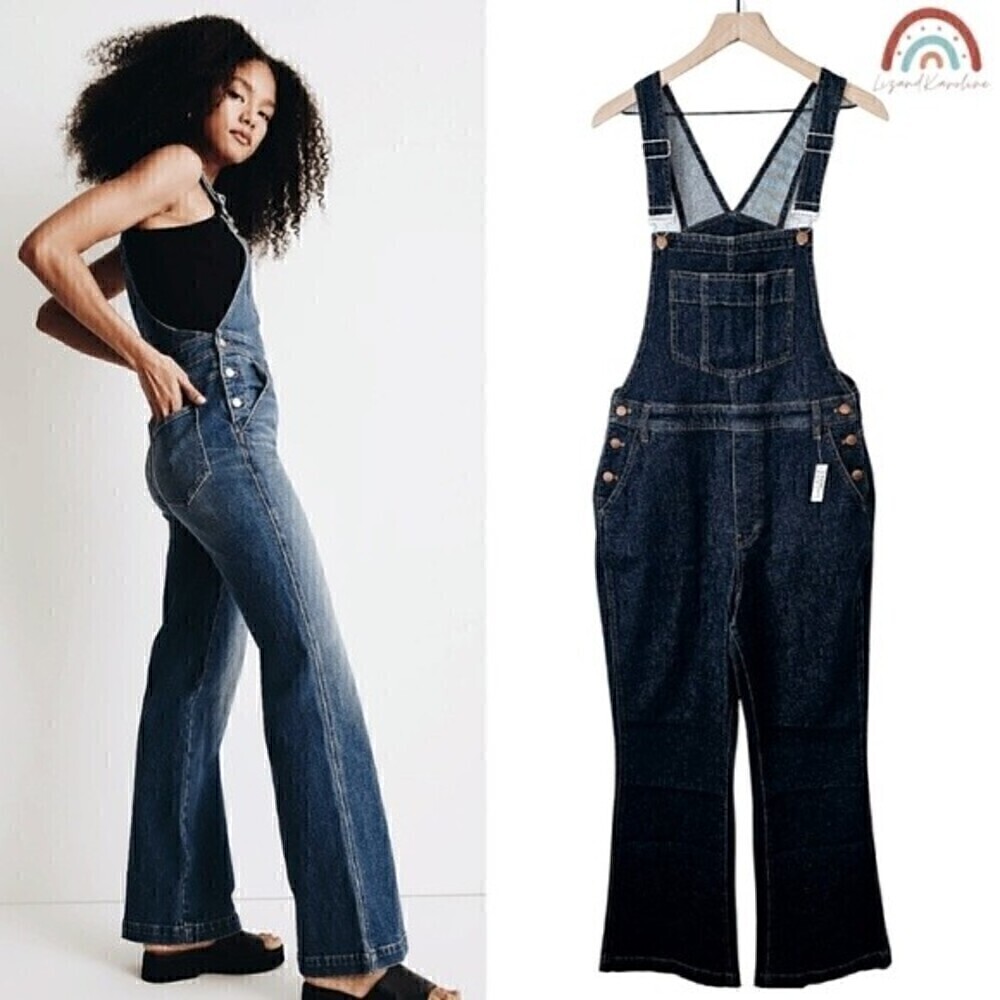 New! Madewell The Perfect Vintage Flare Overall in Haskins Wash